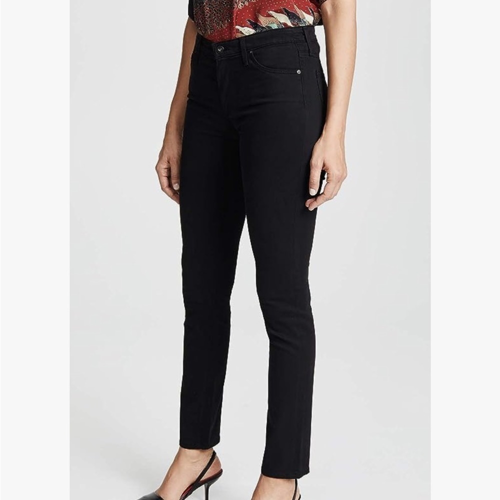 Ag Adriano Goldschmied The Stevie Ankle Slim Straight Black Jeans